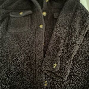 No Boundaries Black Sherpa Jacket Size Large (11-13)